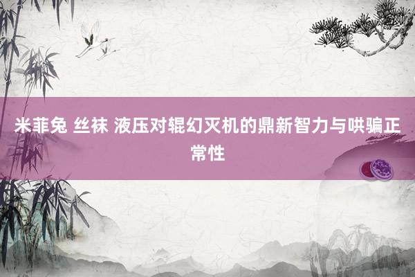 米菲兔 丝袜 液压对辊幻灭机的鼎新智力与哄骗正常性