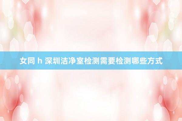 女同 h 深圳洁净室检测需要检测哪些方式