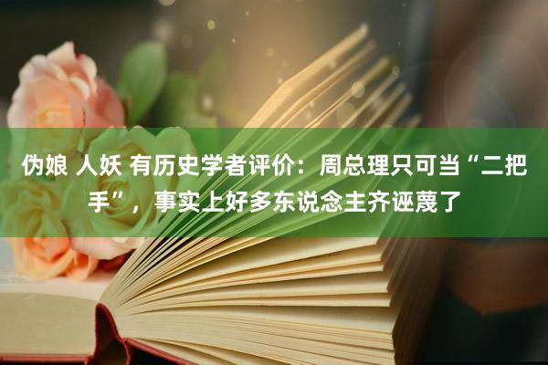 伪娘 人妖 有历史学者评价：周总理只可当“二把手”，事实上好多东说念主齐诬蔑了