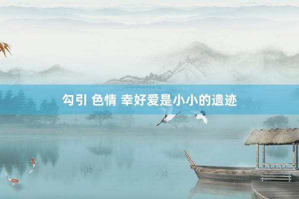 勾引 色情 幸好爱是小小的遗迹