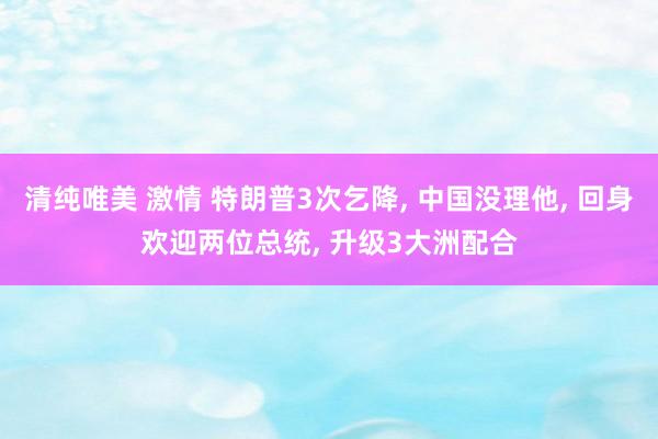 清纯唯美 激情 特朗普3次乞降, 中国没理他, 回身欢迎两位总统, 升级3大洲配合