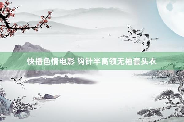 快播色情电影 钩针半高领无袖套头衣